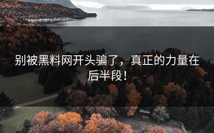 别被黑料网开头骗了，真正的力量在后半段！  第1张