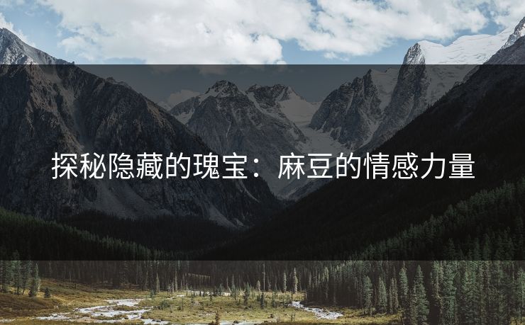 探秘隐藏的瑰宝：麻豆的情感力量  第1张